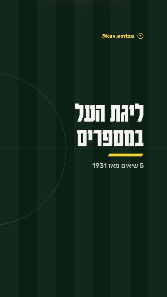 שקופית פתיחה של @kav.emtza, ליגת העל במספרים